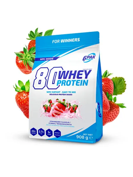 Białko 80 Whey Protein 908g Białko na masę Sklep 6PAK Nutrition