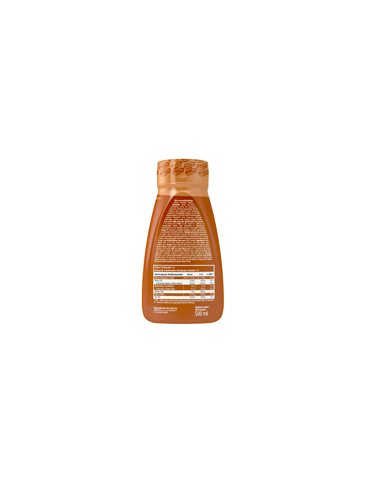 Sauce ZERO Andalusian - Sos ZERO Bez dodatku cukru - 500ml