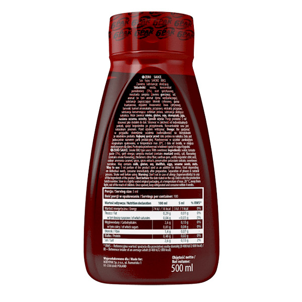 Sauce ZERO Smoke BBQ - 500ml