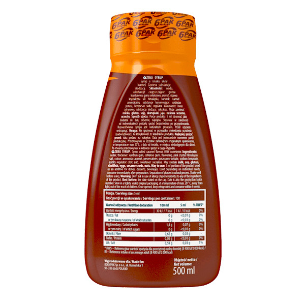 Syrup ZERO Salted Caramel - 500ml