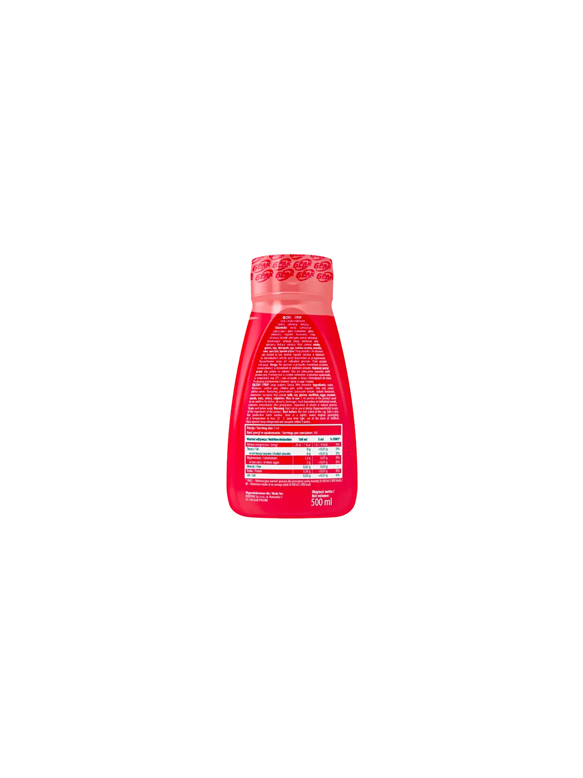 Syrup ZERO Raspberry - Sos ZERO o smaku malinowym - 500ml