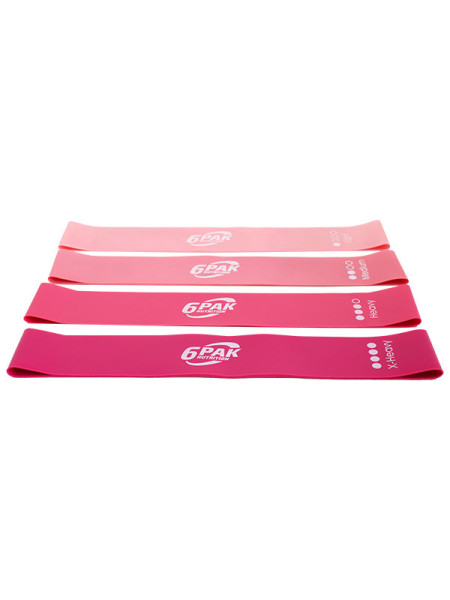 Zestaw taśm do ćwiczeń - RESISTANCE BANDS MINI SET 01 Pink Zestaw taśm do ćwiczeń - RESISTANCE BANDS MINI SET 01 Pink