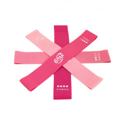 Zestaw taśm do ćwiczeń - RESISTANCE BANDS MINI SET 01 Pink Zestaw taśm do ćwiczeń - RESISTANCE BANDS MINI SET 01 Pink