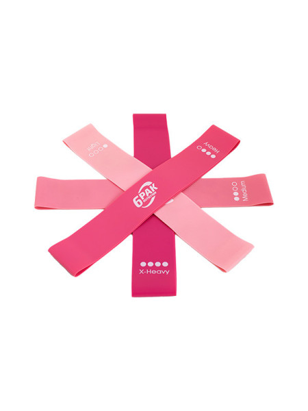 Zestaw taśm do ćwiczeń - RESISTANCE BANDS MINI SET 01 Pink Zestaw taśm do ćwiczeń - RESISTANCE BANDS MINI SET 01 Pink