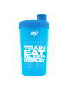 Shaker Niebieski Neonowy 700 ml - TRAIN EAT SLEEP REPEAT - 1 szt.