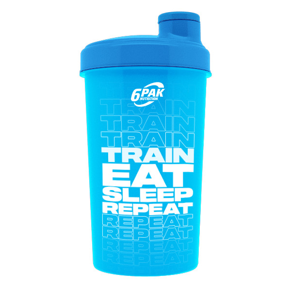 Shaker Niebieski Neonowy 700 ml - TRAIN EAT SLEEP REPEAT - 1 szt.