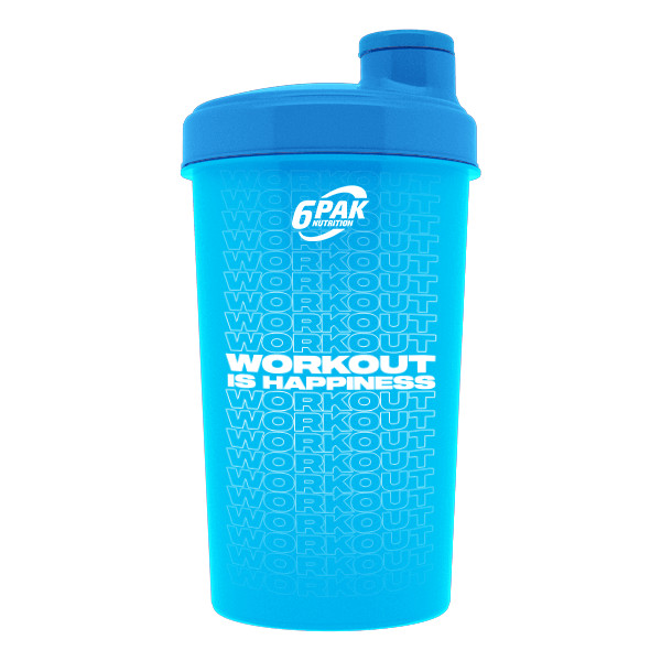 Shaker Niebieski Neonowy 700 ml - WORKOUT IS HAPPINESS - 1 szt.