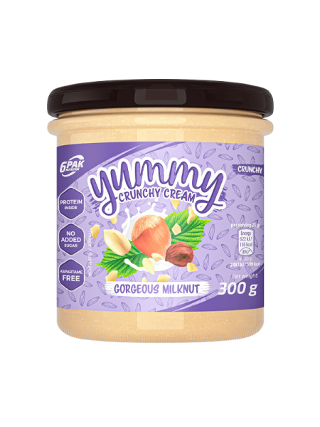 Yummy Crunchy Cream - Mleczny krem orzechowy - 300g