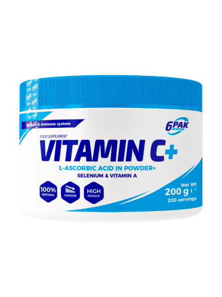 Vitamin C+ - witamina C z witaminą A i selenem w proszku - 200g Vitamin C+ - witamina C z witaminą A i selenem w proszku - 200g