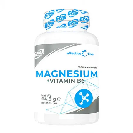 Magnesium + Vitamin B6 - Magnez w kapsułkach - 90 kaps.