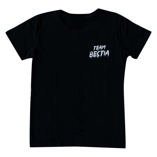 Damski T-shirt TEAM BESTIA Czarno-biały