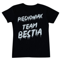 Damski T-shirt TEAM BESTIA Czarno-biały