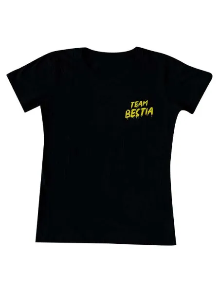 Women's T-shirt TEAM BESTIA Black-yellow