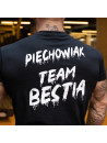 Męski T-shirt TEAM BESTIA Czarno-biały