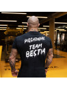 Męski T-shirt TEAM BESTIA Czarno-biały