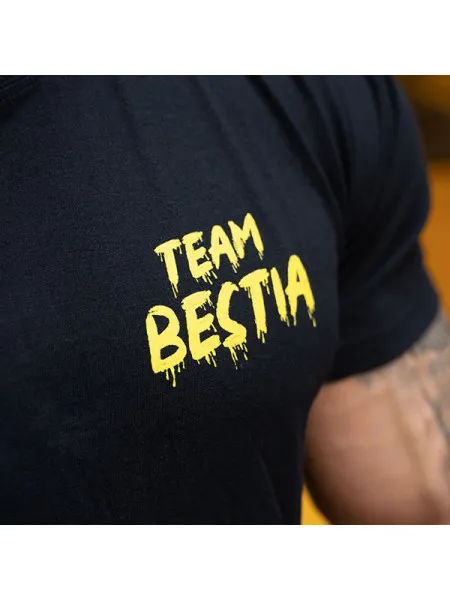 Men's T-shirt TEAM BESTIA Black-yellow