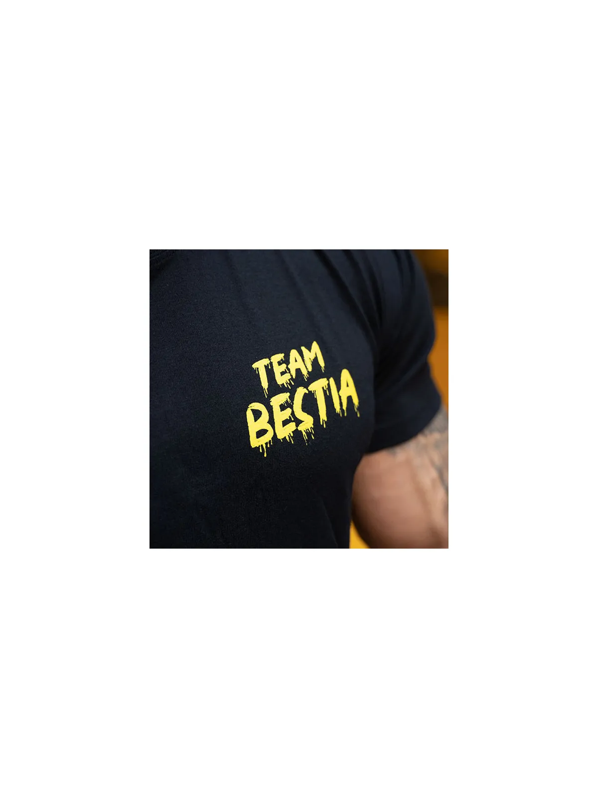 Męski T-shirt TEAM BESTIA Czarno-żółty