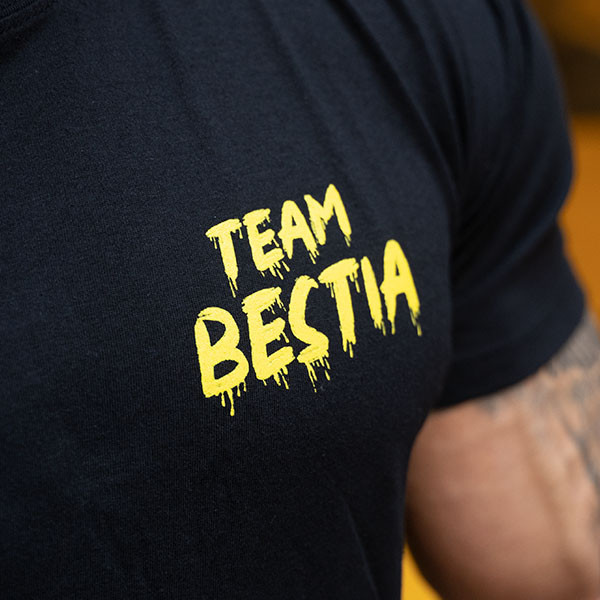 Męski T-shirt TEAM BESTIA Czarno-żółty