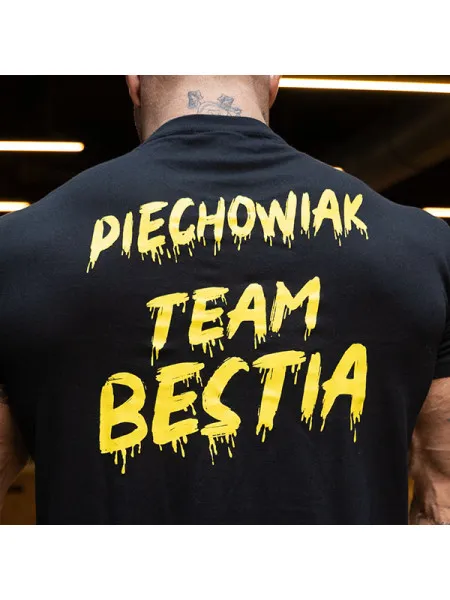 Men's T-shirt TEAM BESTIA Black-yellow