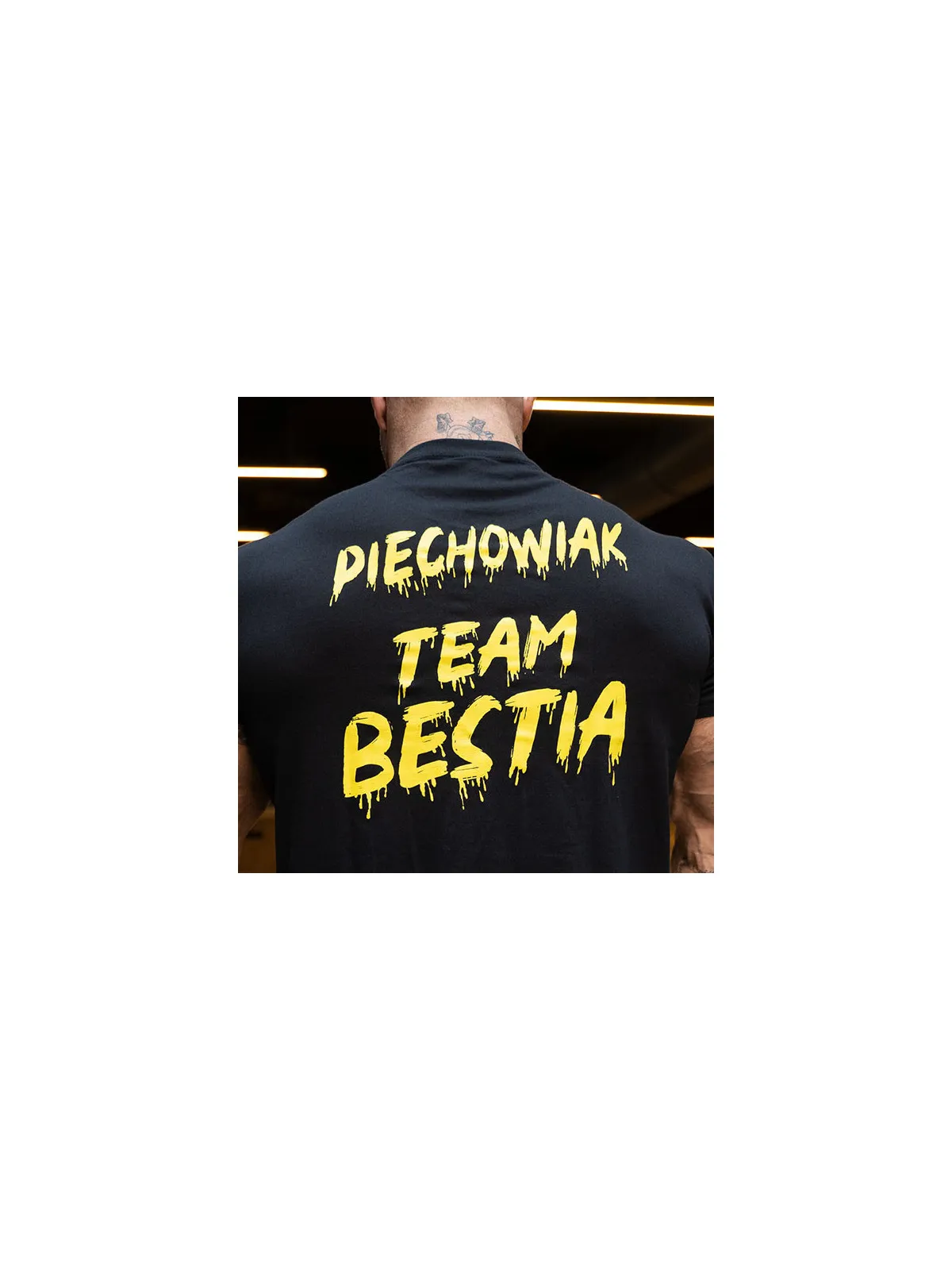 Męski T-shirt TEAM BESTIA Czarno-żółty