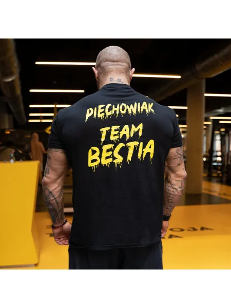 Men's T-shirt TEAM BESTIA Black-yellow