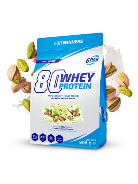 Białko 80 Whey Protein - 908g - Pistacja