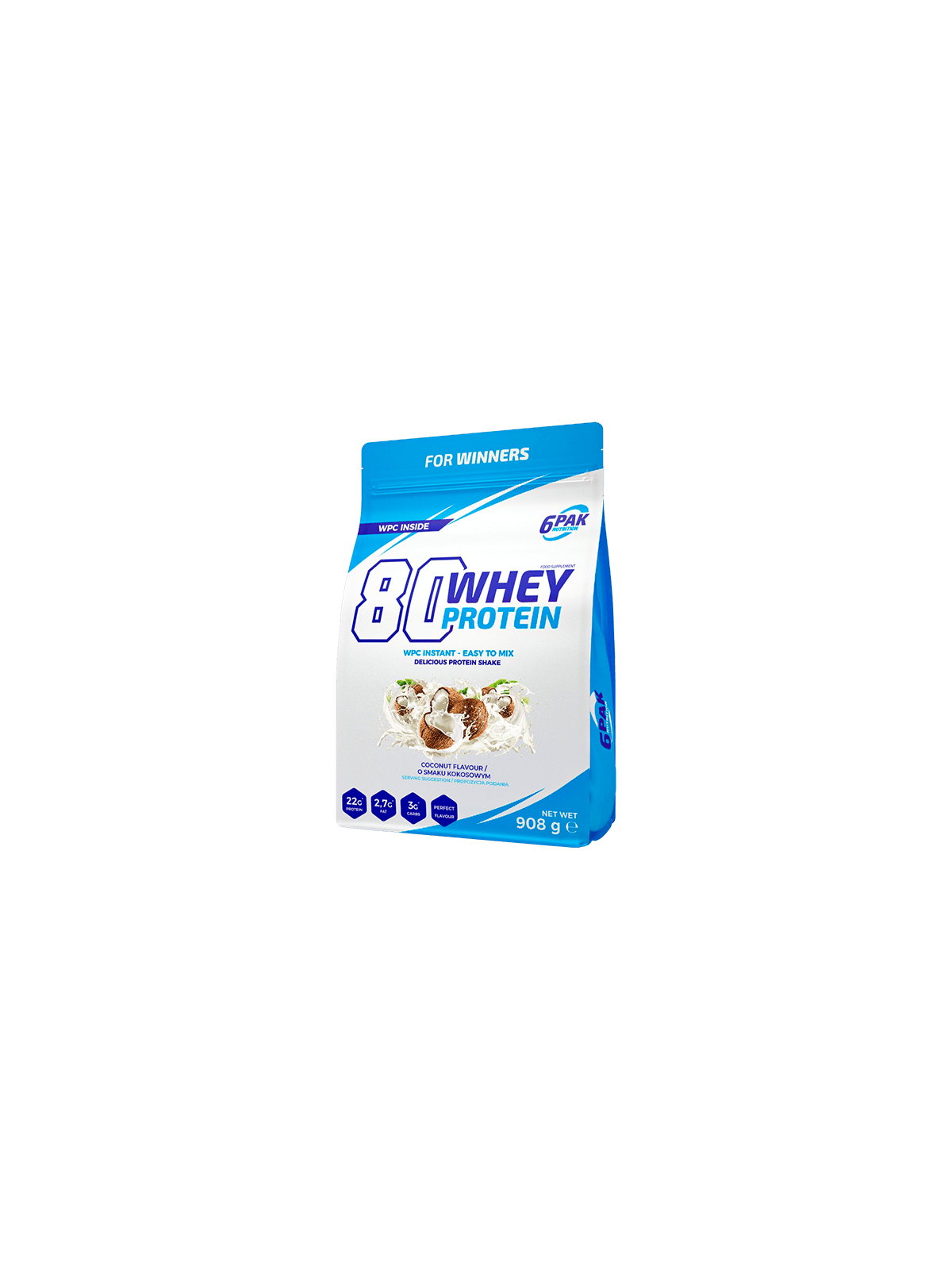 Białko 80 Whey Protein - 908g - Coconut