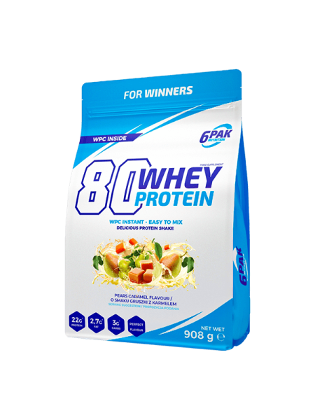 Białko 80 Whey Protein - 908g - Pears-Caramel