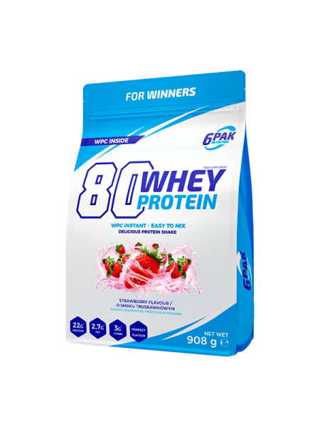 Białko 80 Whey Protein - 908g - Strawberry