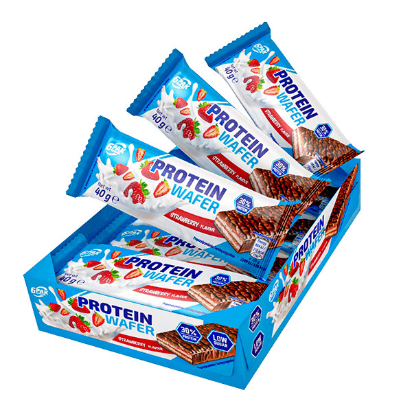 Protein Wafer BOX - 12 szt. - Strawberry