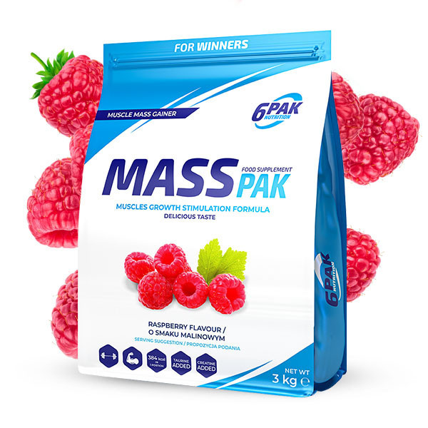 Gainer MASS PAK - 3 kg - Raspberry