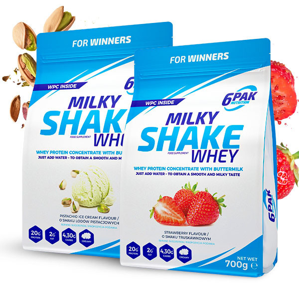 Odżywka białkowa Milky Shake Whey - Zestaw dwóch smaków - 2x700g