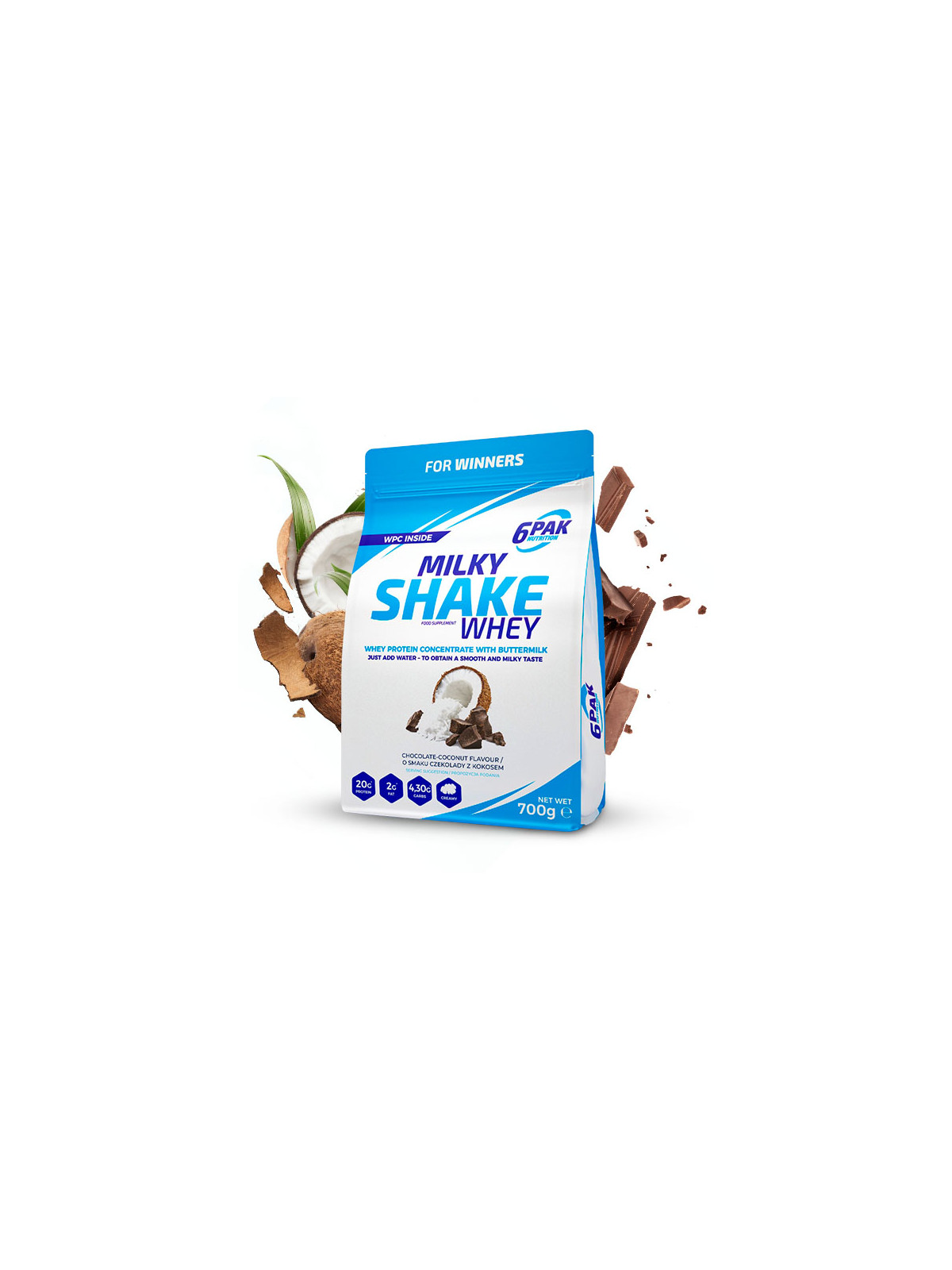 Odżywka białkowa Milky Shake Whey - 700g - Coconut-Chocolate