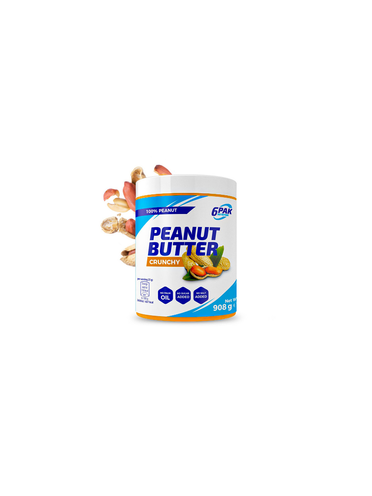 Peanut Butter Crunchy - Krem orzechowy - 908g