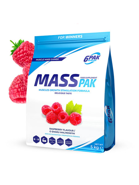 Gainer MASS PAK - 5 kg - Raspberry