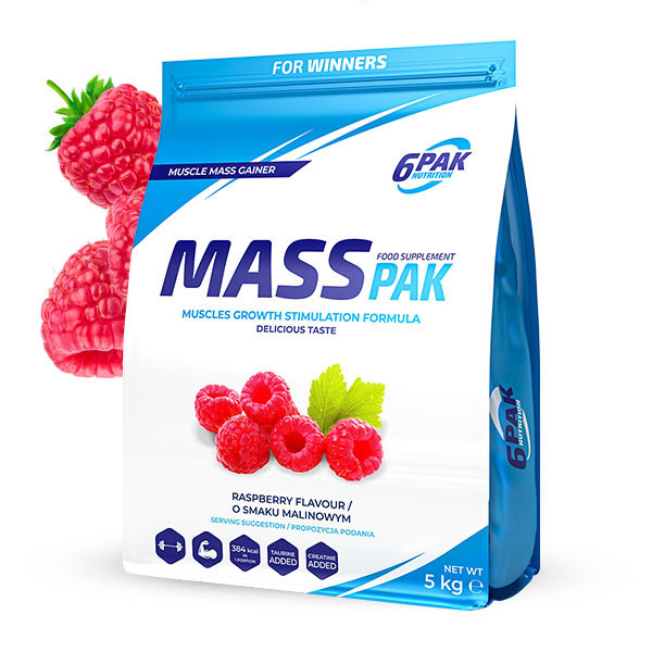 Gainer MASS PAK - 5 kg - Raspberry