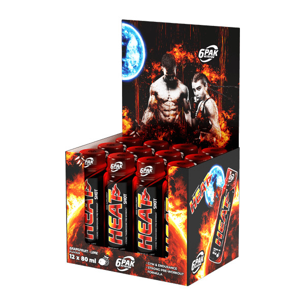 Pre-workout & Fat Burner Heat Shot BOX - 12x80ml