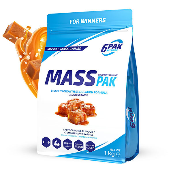 Gainer MASS PAK - 1 kg - Salted Caramel