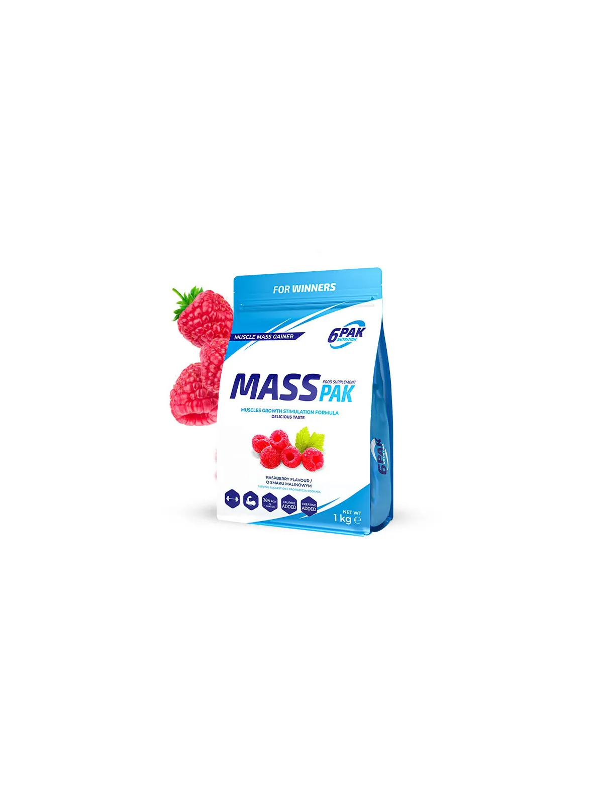 Gainer MASS PAK - 1 kg - Raspberry