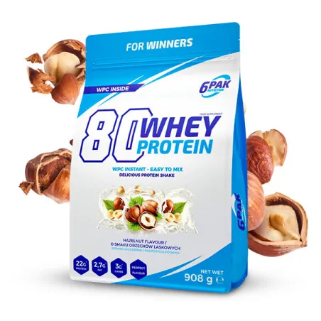 Białko 80 Whey Protein - 908g - Hazelnut