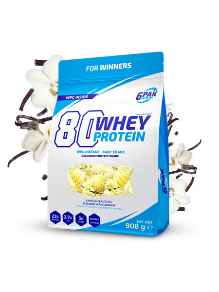 Białko 80 Whey Protein - 908g - Vanilla Białko 80 Whey Protein - 908g - Vanilla