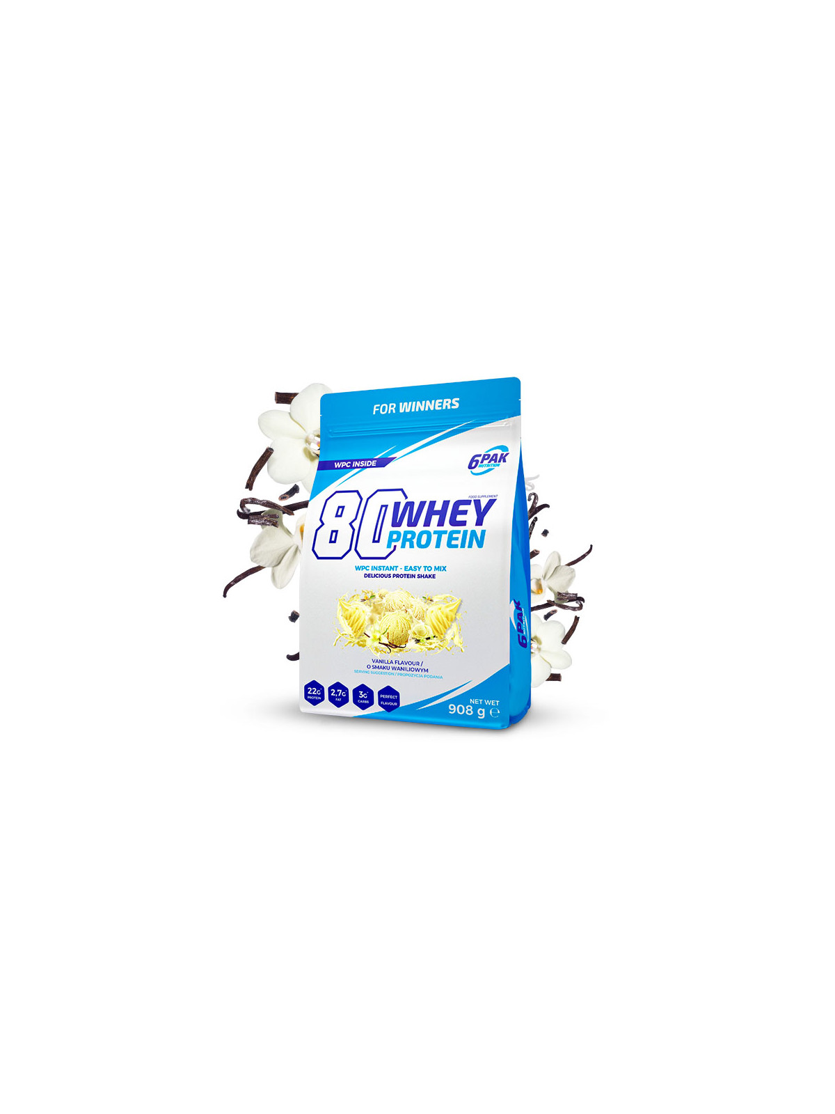 Białko 80 Whey Protein - 908g - Vanilla