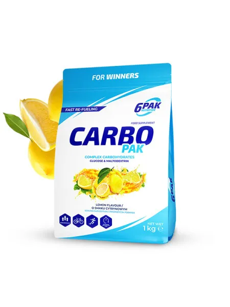Carbo PAK - Węglowodany w proszku - 1000g - Lemon