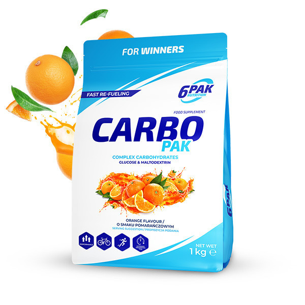 Carbo PAK - Węglowodany w proszku - 1000g - Orange