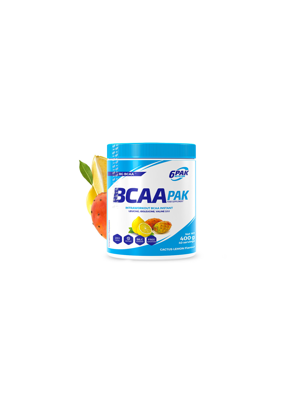 Aminokwasy BCAA PAK - 400g - Cactus Lemon