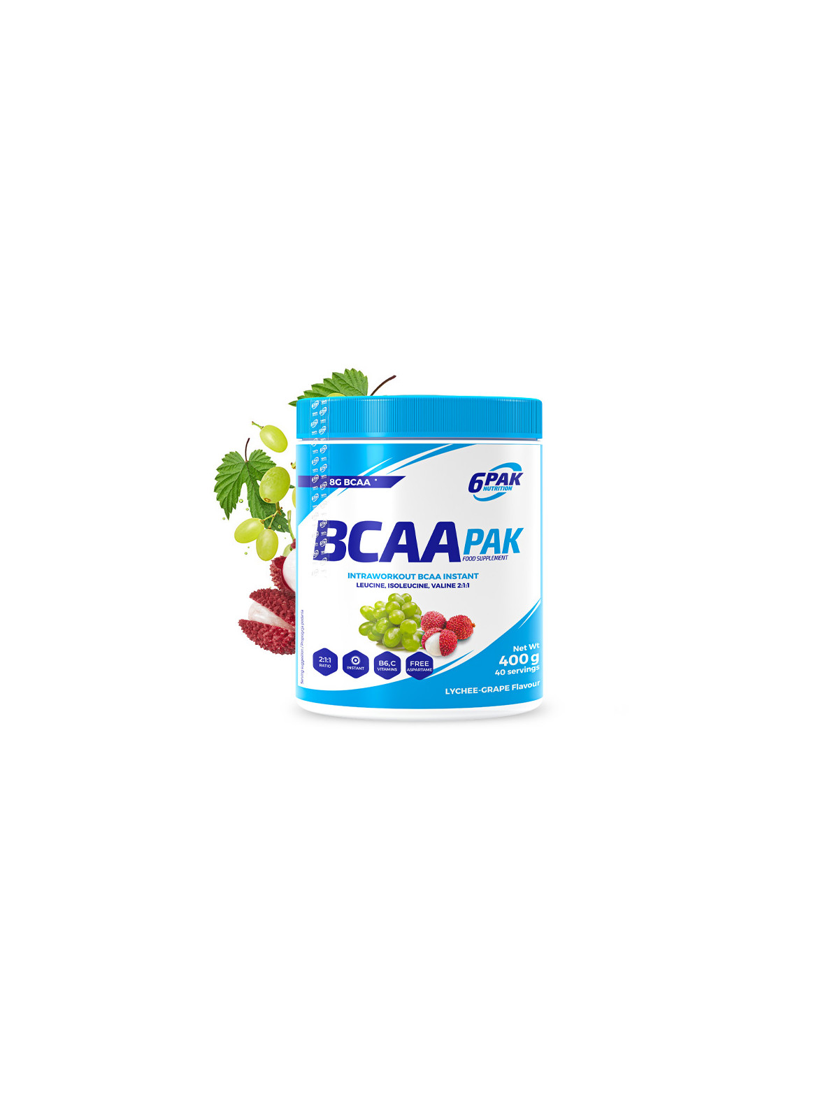 Aminokwasy BCAA PAK - 400g - Lychee Grape