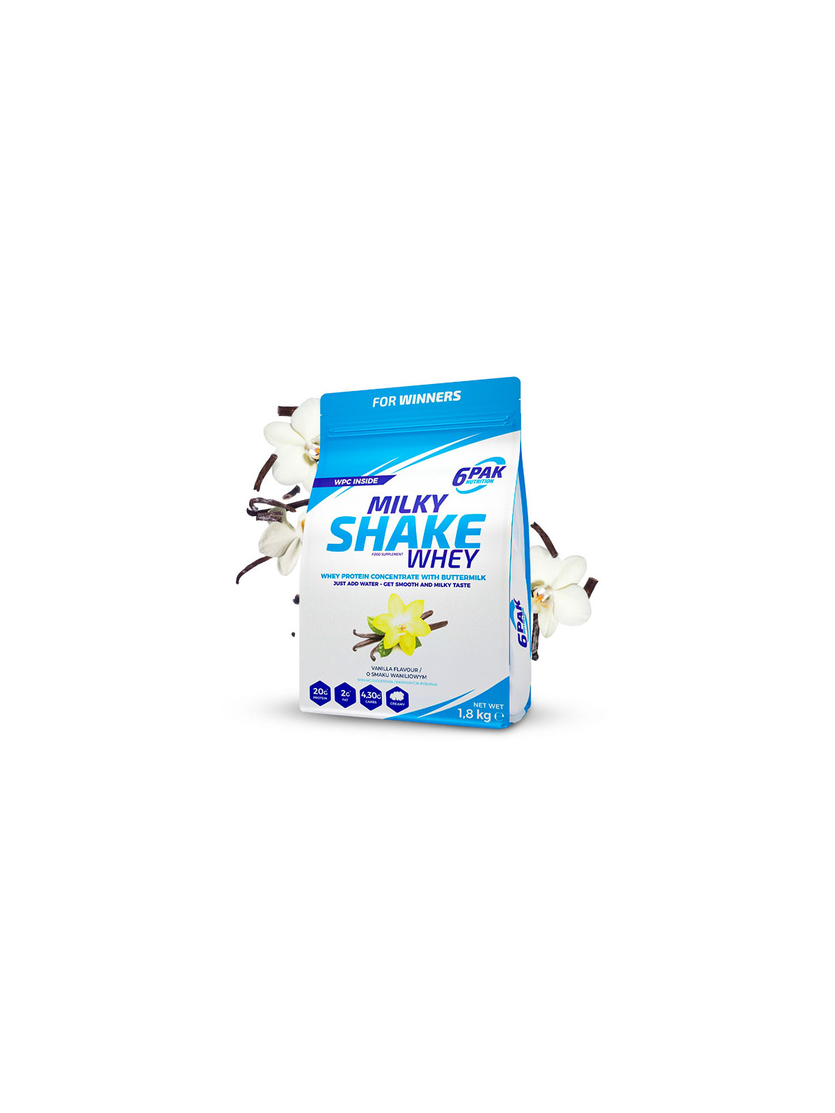 Odżywka białkowa Milky Shake Whey - 1800g - Vanilla