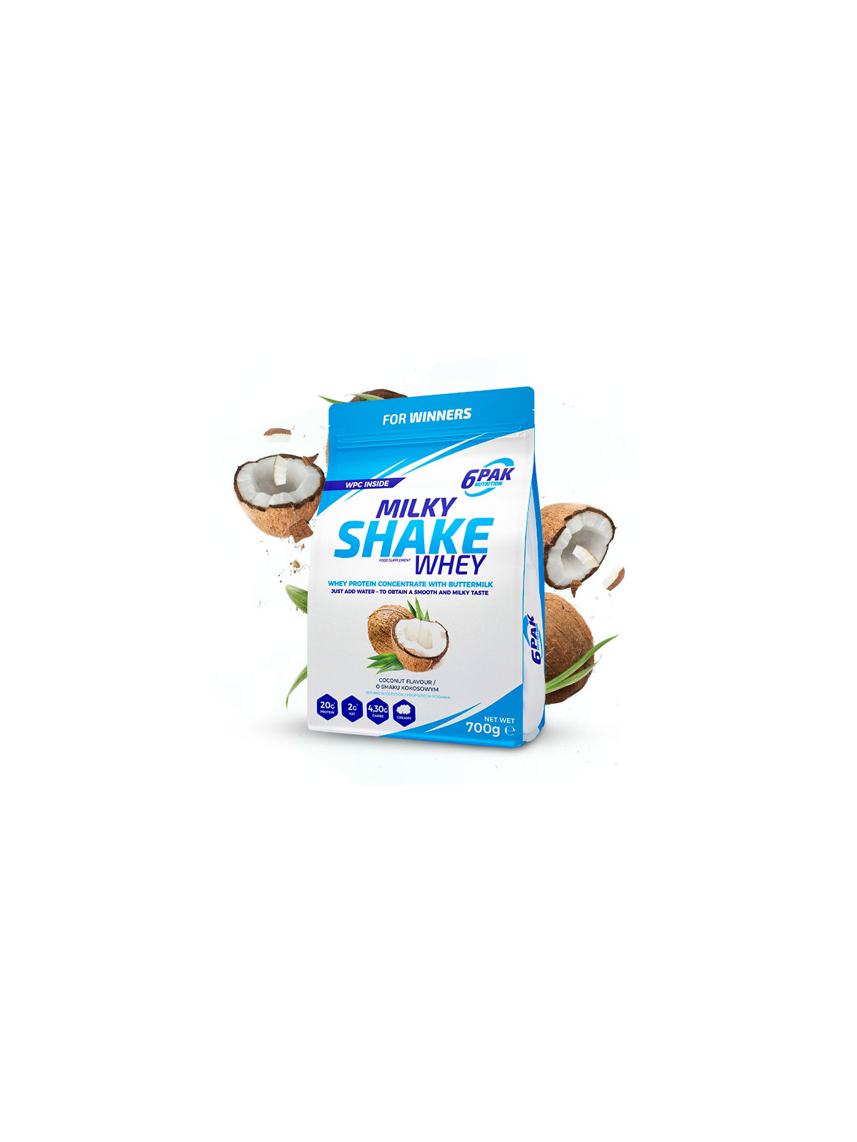 Odżywka białkowa Milky Shake Whey - 700g - Coconut