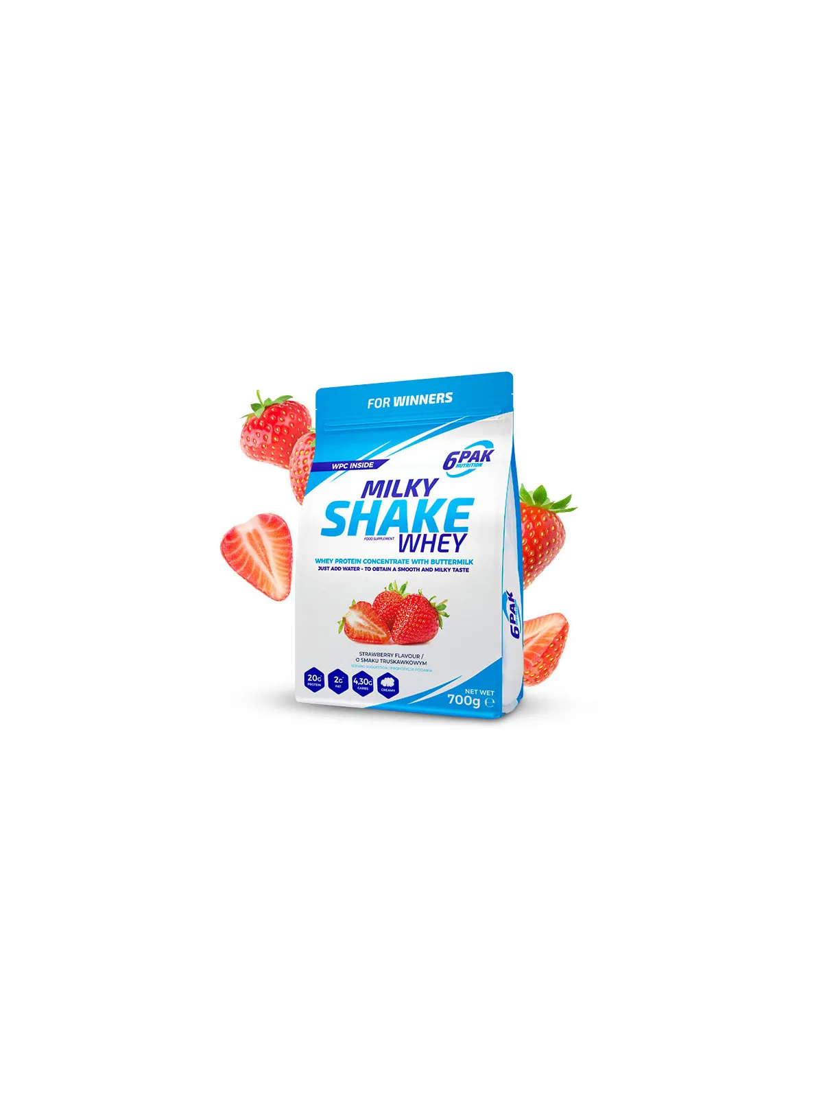 Odżywka białkowa Milky Shake Whey - 700g - Strawberry