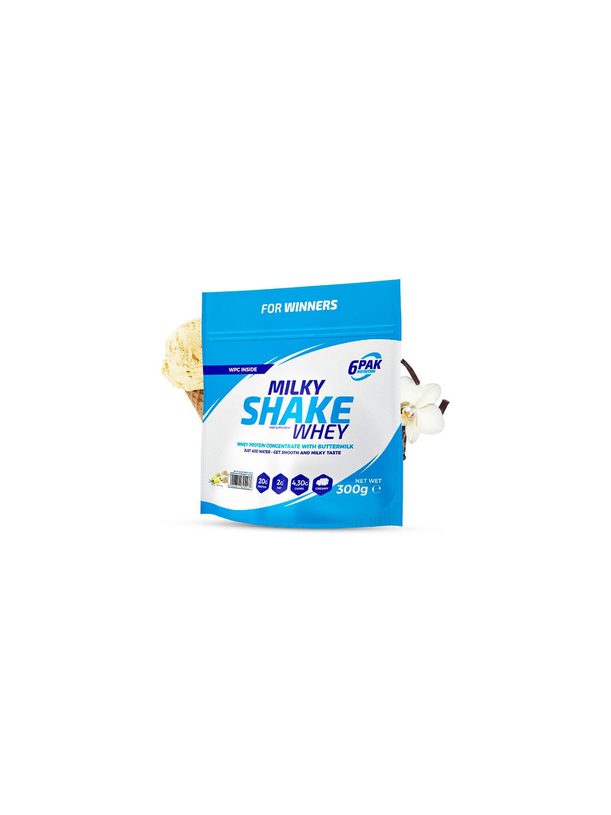 Odżywka białkowa Milky Shake Whey - 300g - Vanilla Ice Cream